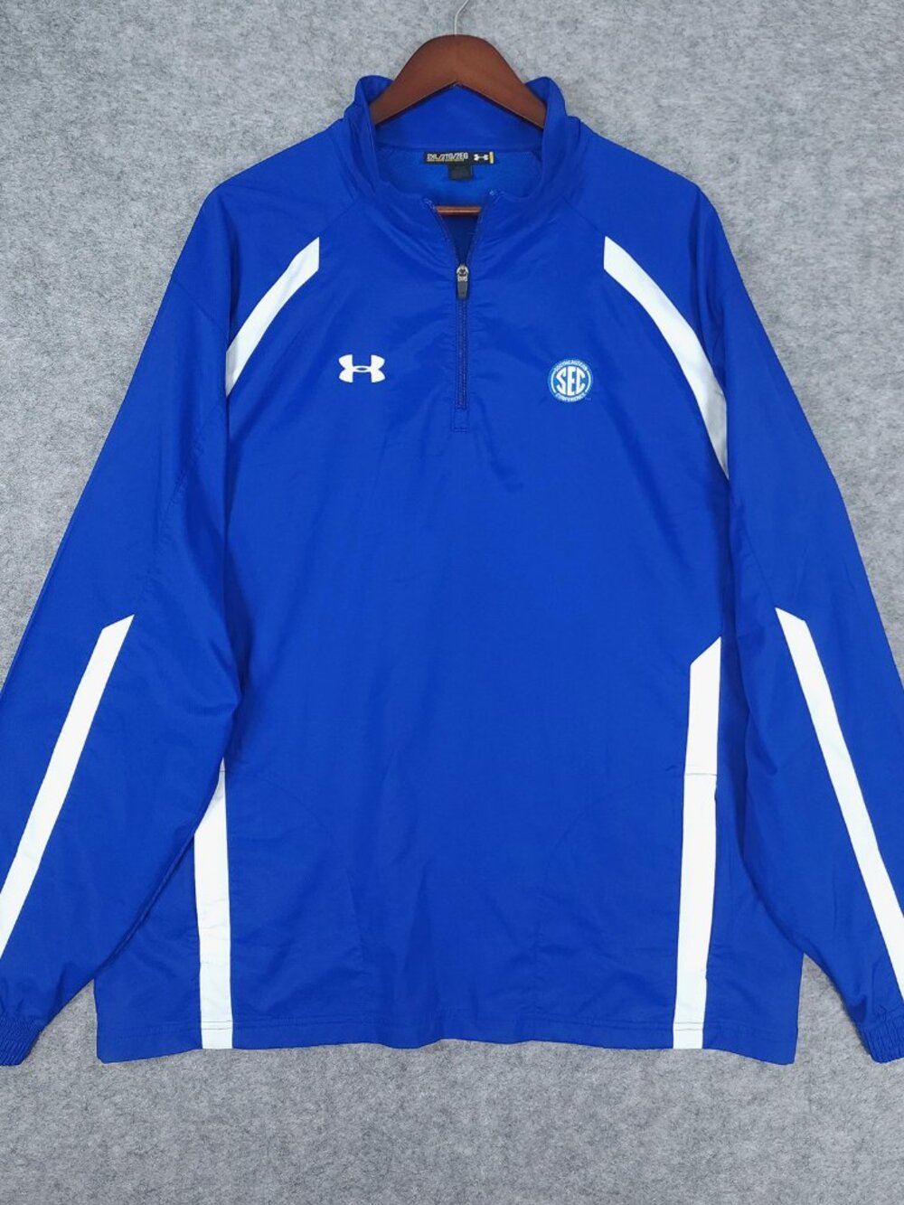 Under Armour Undeniable II Jacket 1/4 Zip 2XL Loose Fit Blue SEC Windbreaker